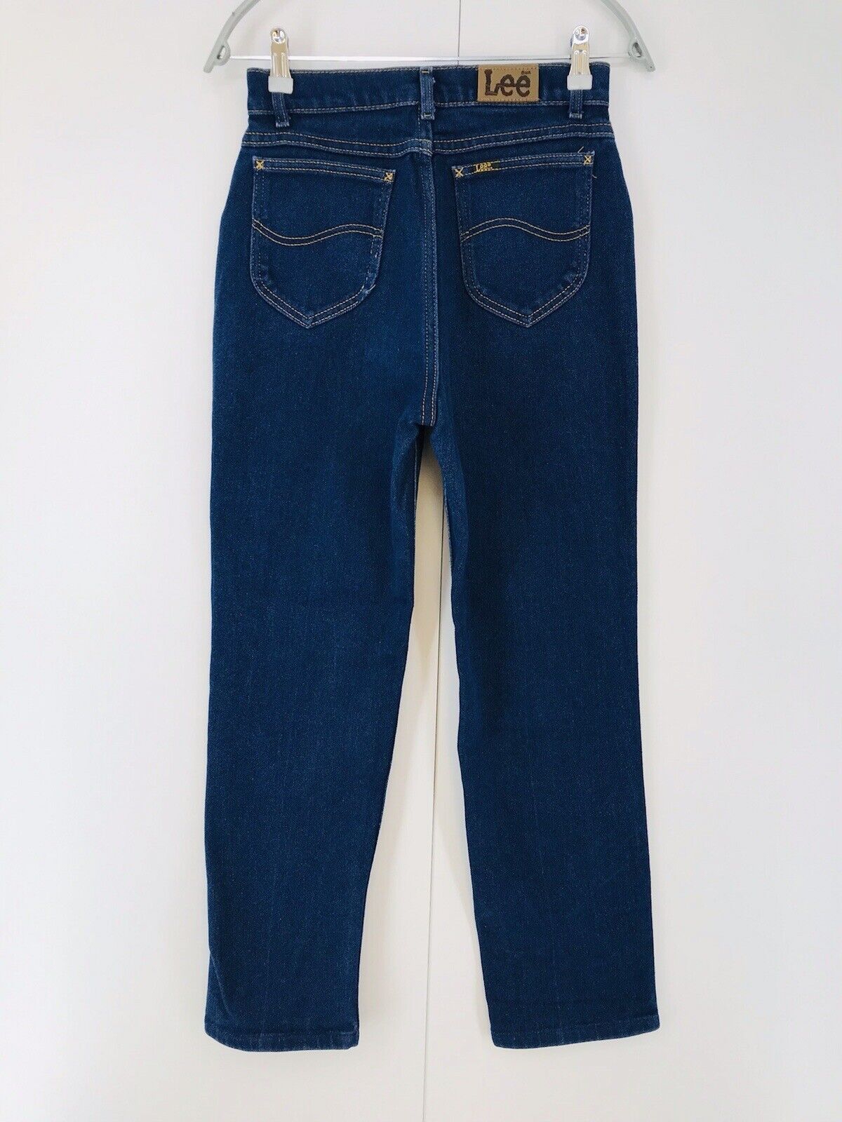 Vintage Lee Women Blue Regular Straight Fit Jeans W26 L30 Made In USA