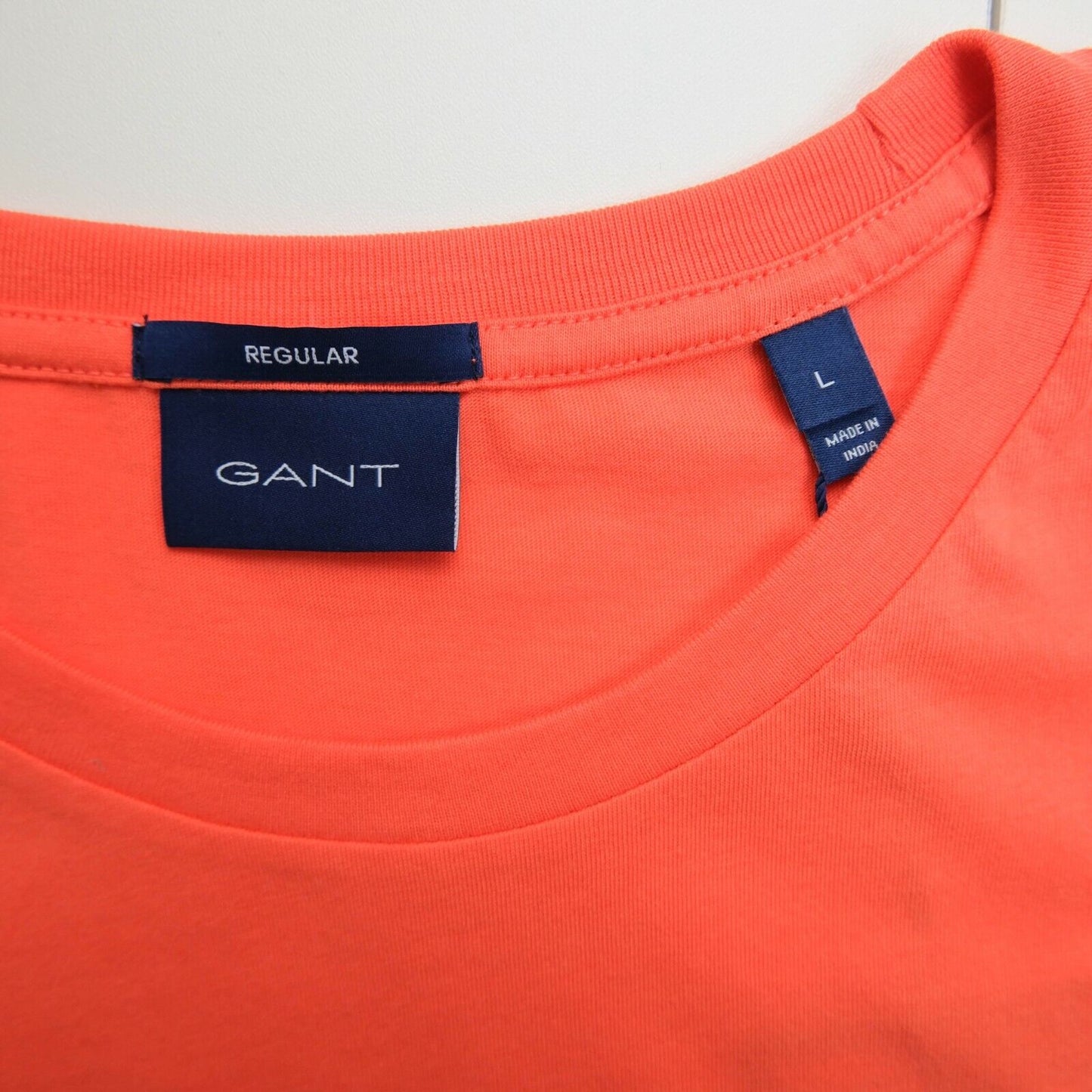 GANT Orange Original Logo Regular Rundhals T-Shirt Größe L