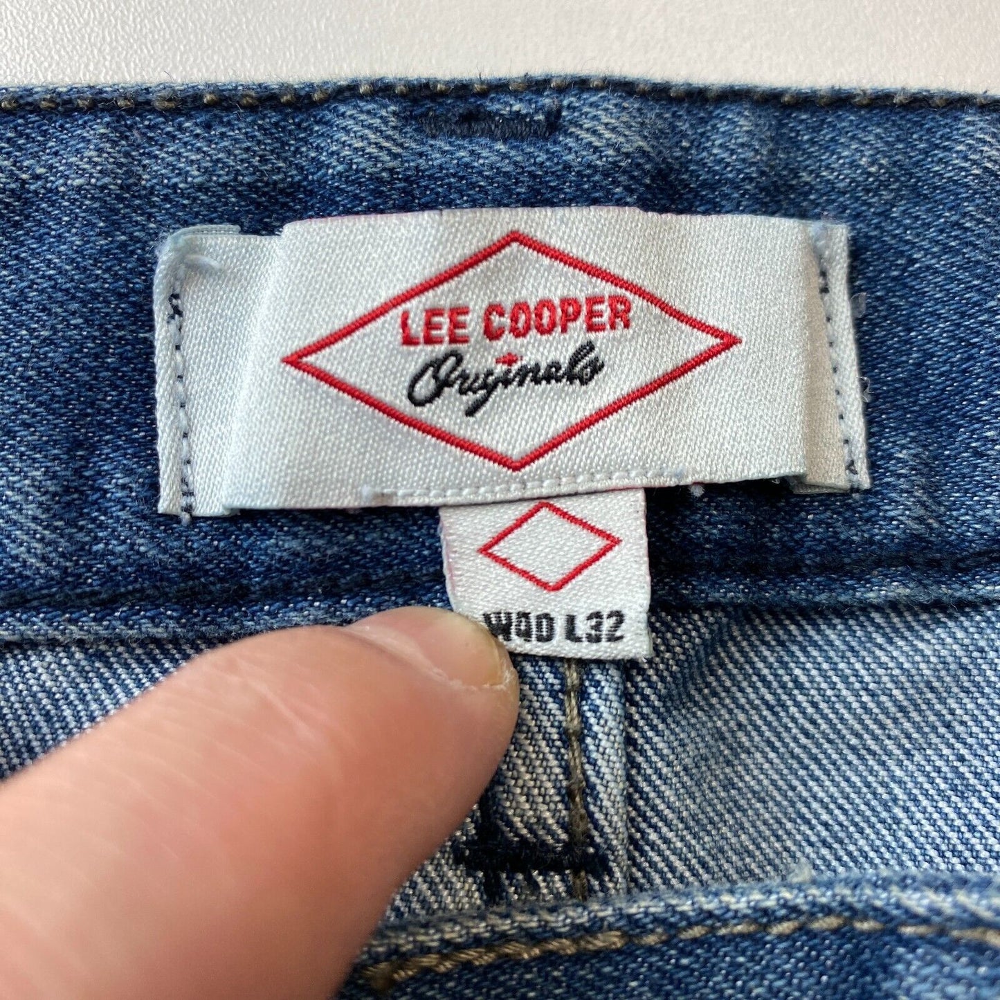 LEE COOPER Blue Regular Straight Fit Jeans W40 L32