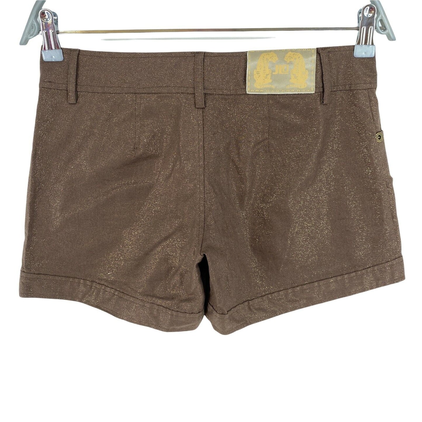 JLO By Jennifer Lopez Braune Cargo-Shorts aus Leinen-Baumwolle, Größe EU 32 UK 4