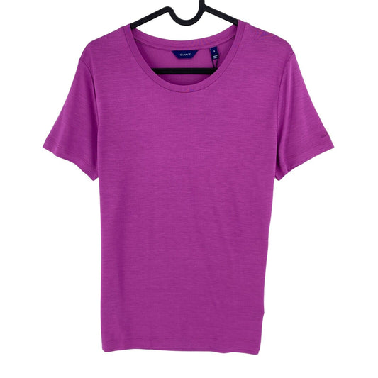 GANT T-shirt à col rond léger violet taille S