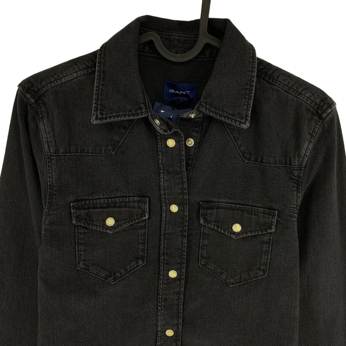 GANT Black Regular Denim Shirt Size EU 34 UK 6 US 4