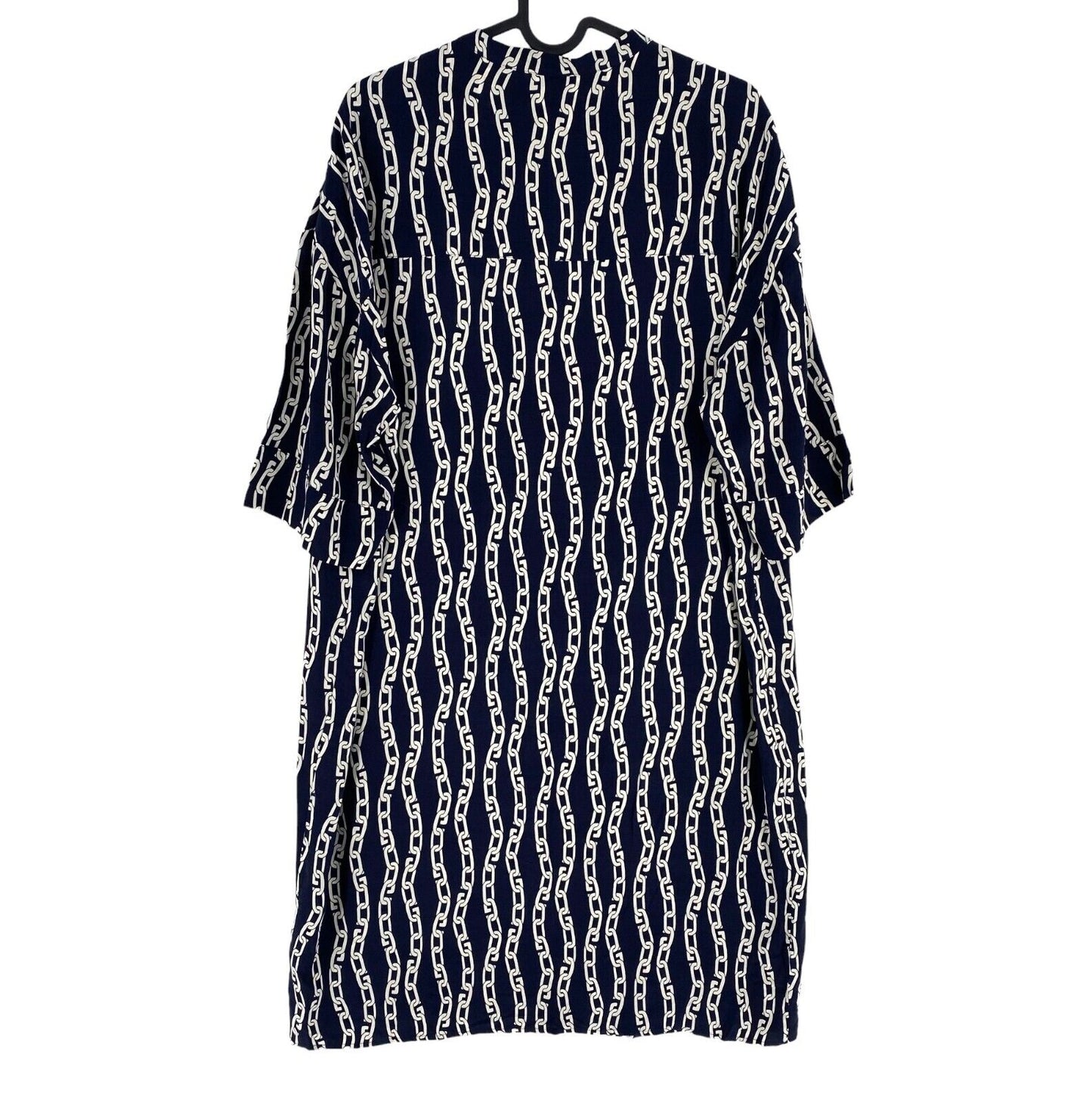 GANT Women Navy Blue Relaxed Chain Print Tunic Dress Size EU 40 UK 12 US 10