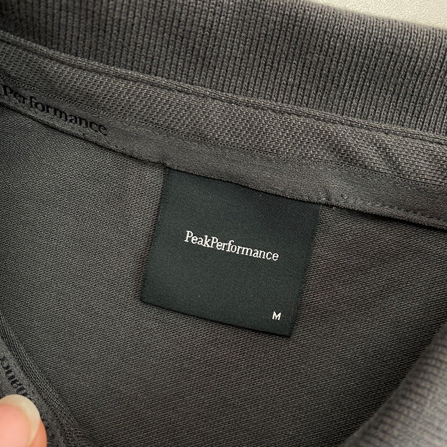 Peak Performance Polo classique à manches courtes en coton gris Taille M