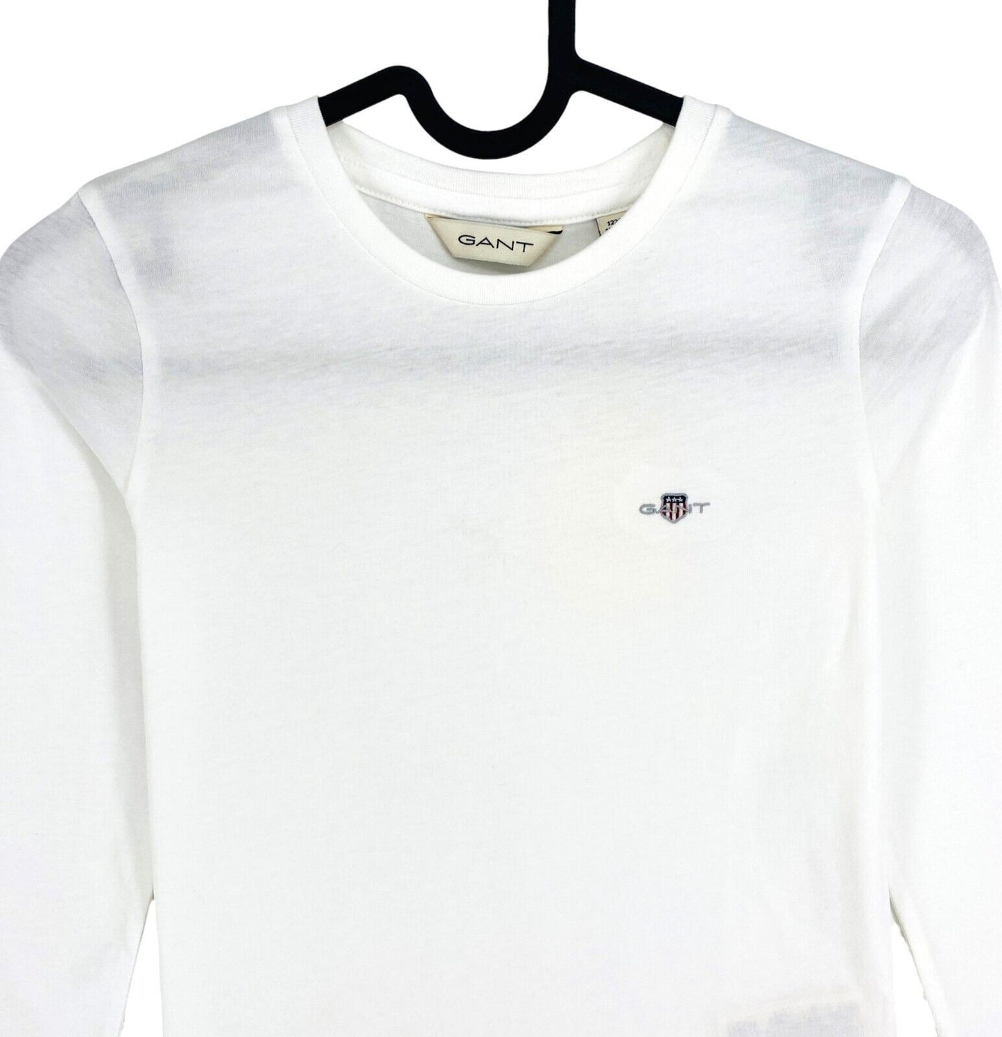 GANT Unisex Kids White Shield Crew Neck T-Shirt Size 122/128 cm 7-8 Years