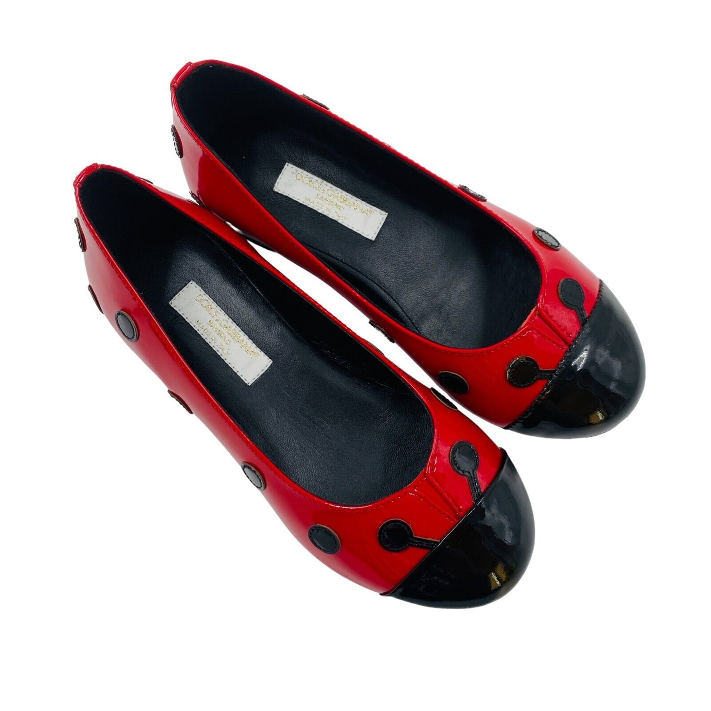 DOLCE&GABBANA Red Ballerina Flat Shoes Size EU 29 UK 10.5 US 11.5