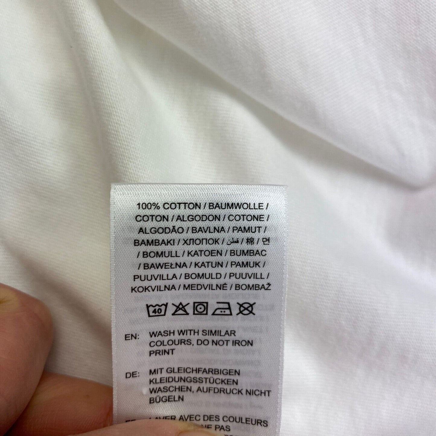 GANT Weißes USA Langarm-T-Shirt mit Rundhalsausschnitt, Größe S