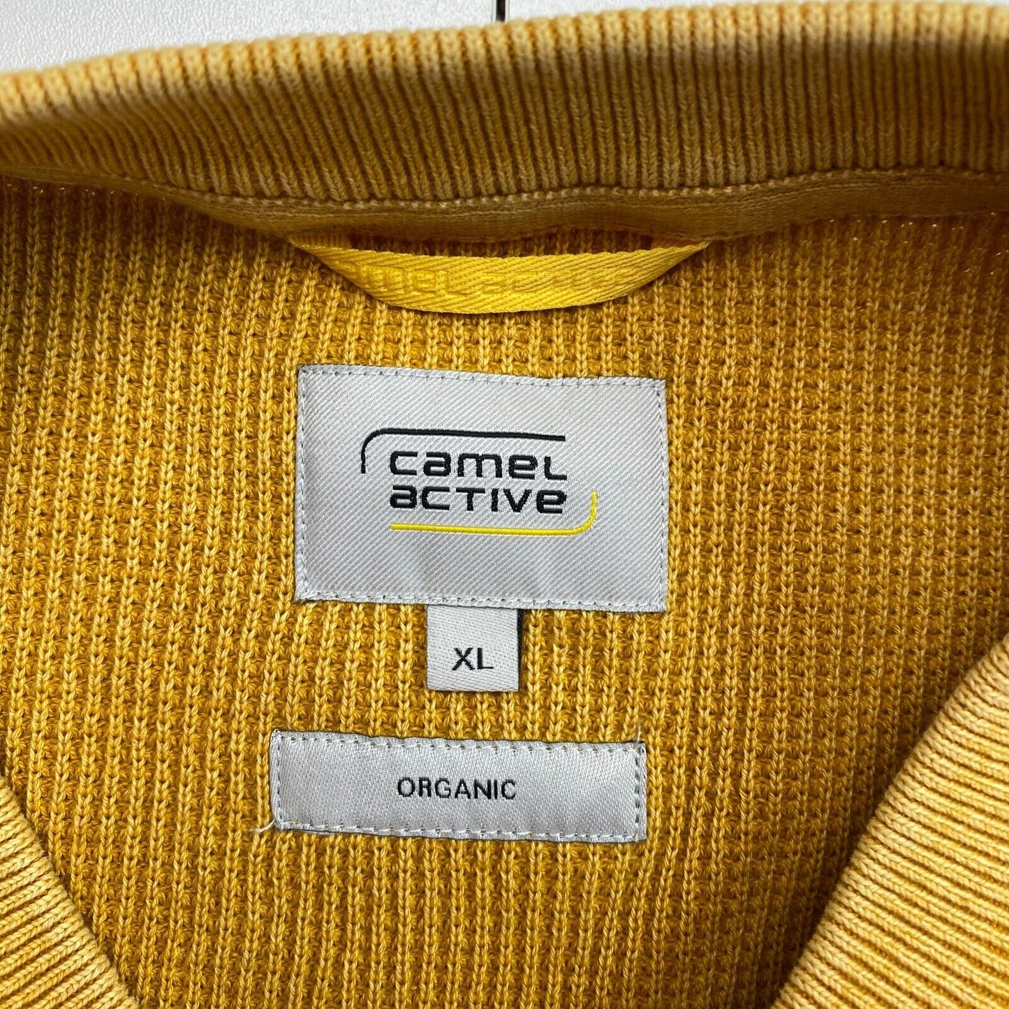 Camel Active Men Yellow Crew Neck Sweater Jumper Size XL