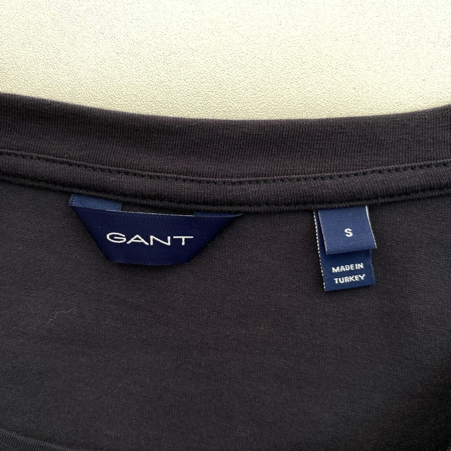 GANT T-shirt à col rond bleu marine CTN/ELA taille S