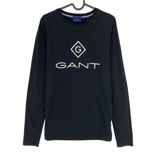 GANT Black Lock Up Crew Neck Slim Manches Longues T-shirt Taille M