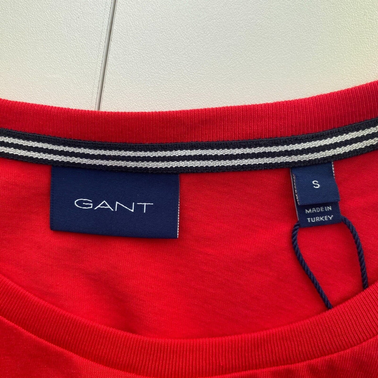 GANT Red Logo Crew Neck T Shirt Size S