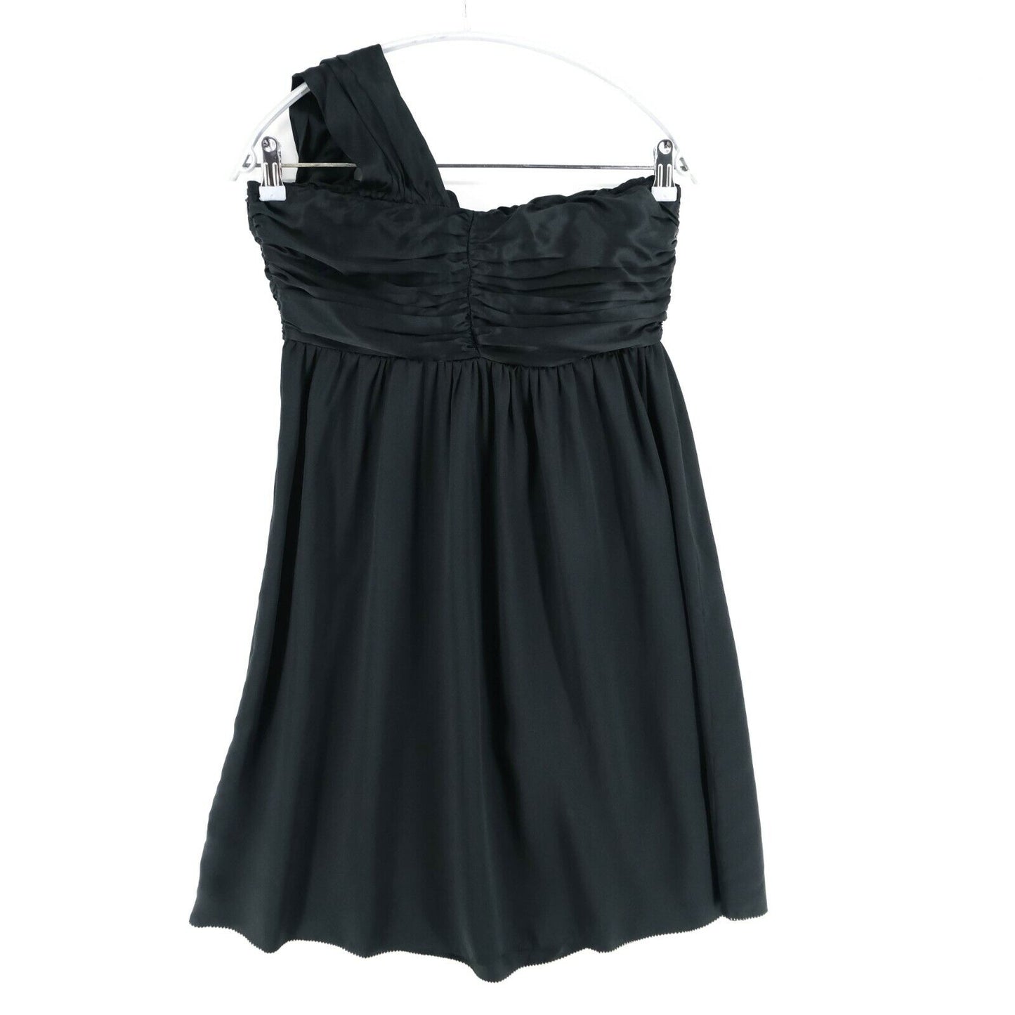 Robe plissée FAIRLY Black Sweetheart à une bandoulière 100% soie Taille 42