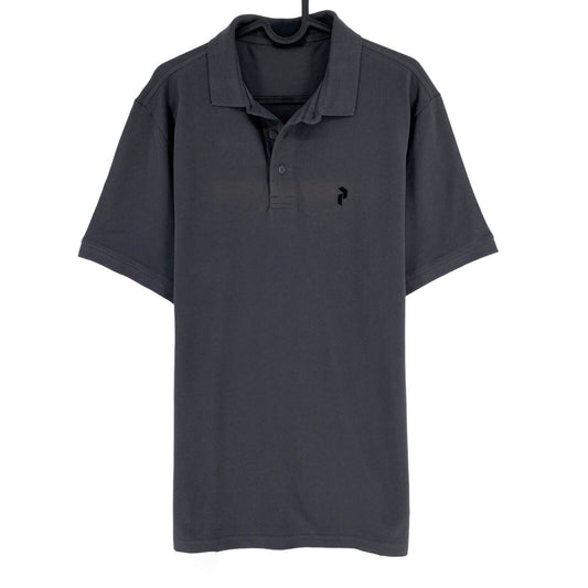 Peak Performance Grey Classic Cotton Short Sleeves Polo Shirt Size M