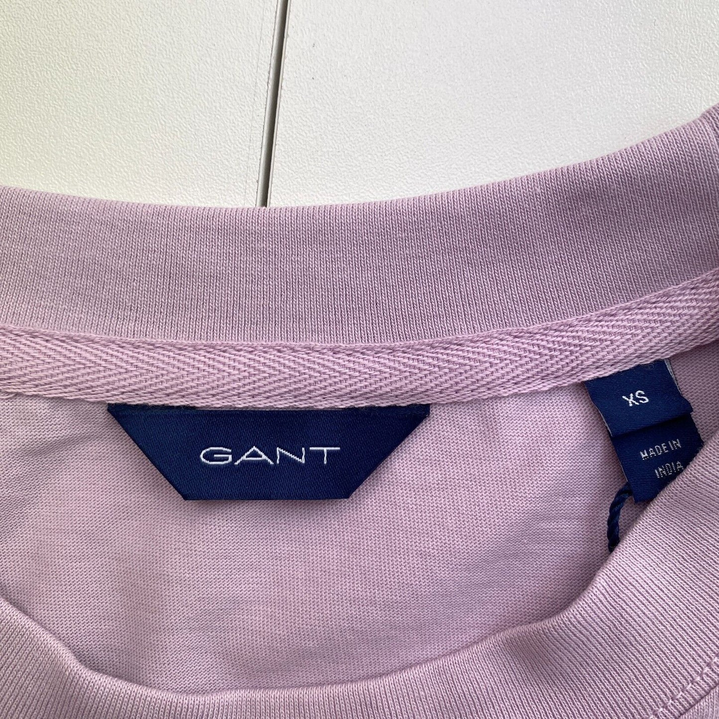 GANT Women Light Purple Icon G Essential Crew Neck T Shirt Size XS