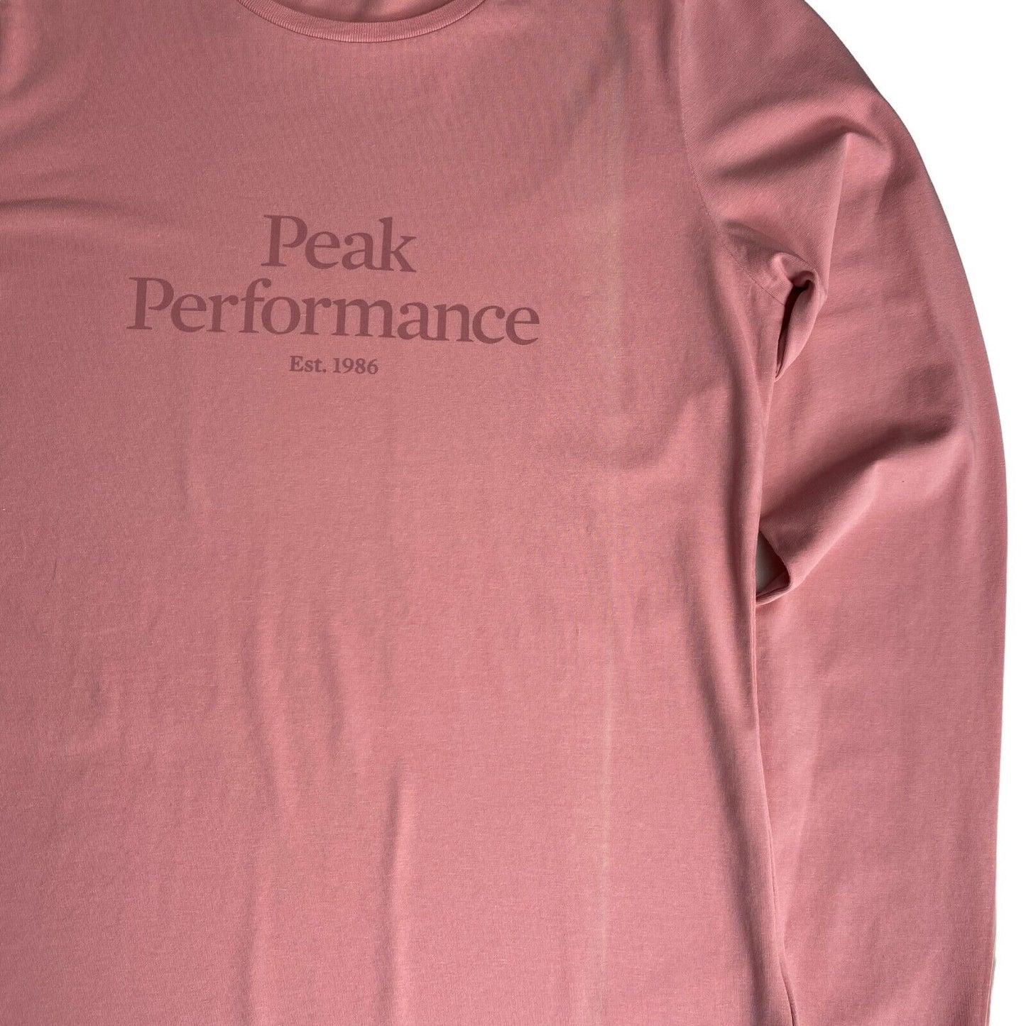 Peak Performance Pink Original Long Sleeves Crew Neck T Shirt Top Size M