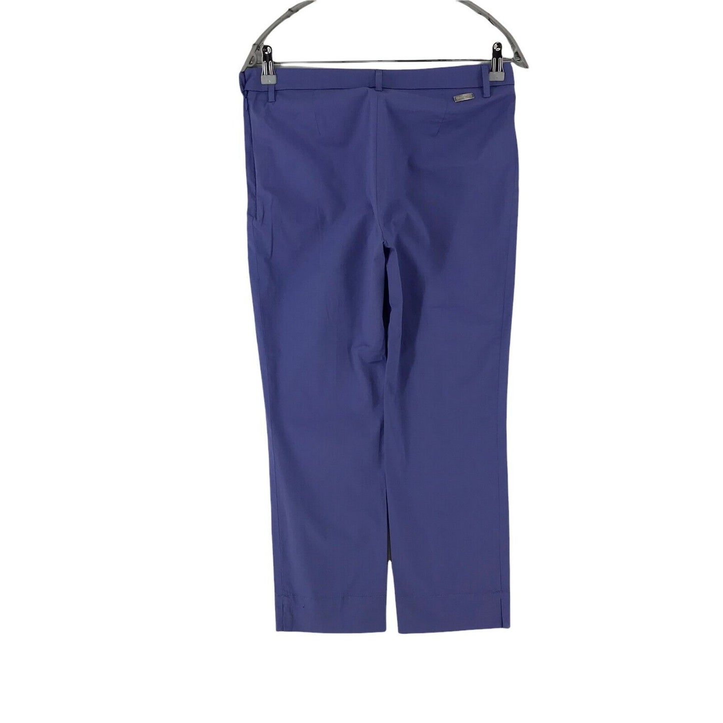 Conte Of Florence Women Purple Regular Straight Fit Capri Trousers EUR 44 W30