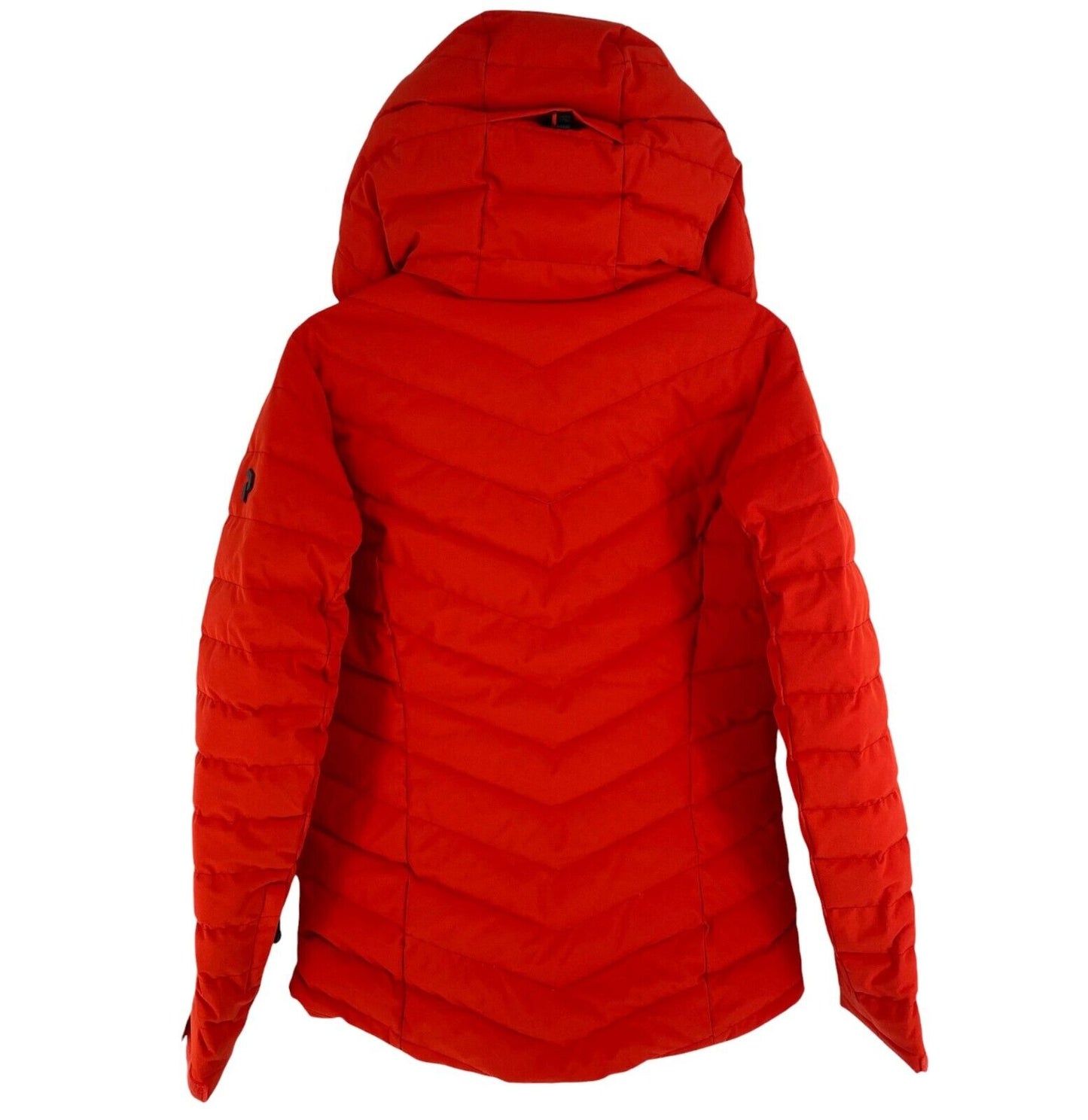 Peak Performance Women Red Frost Down Ski Hood Jacket Coat Size XS