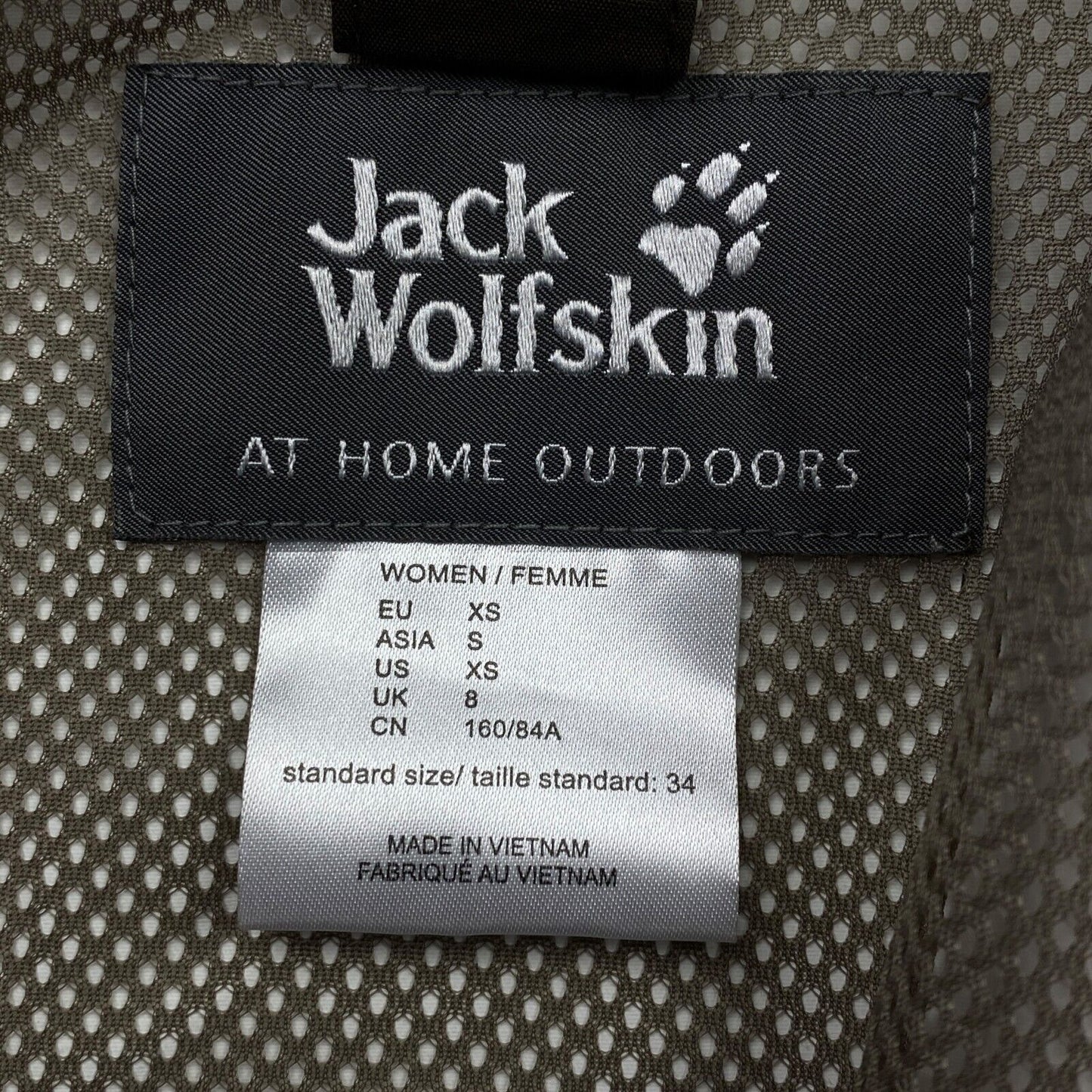 Jack Wolfskin Texapore Brown Hooded Jacket Coat Size XS