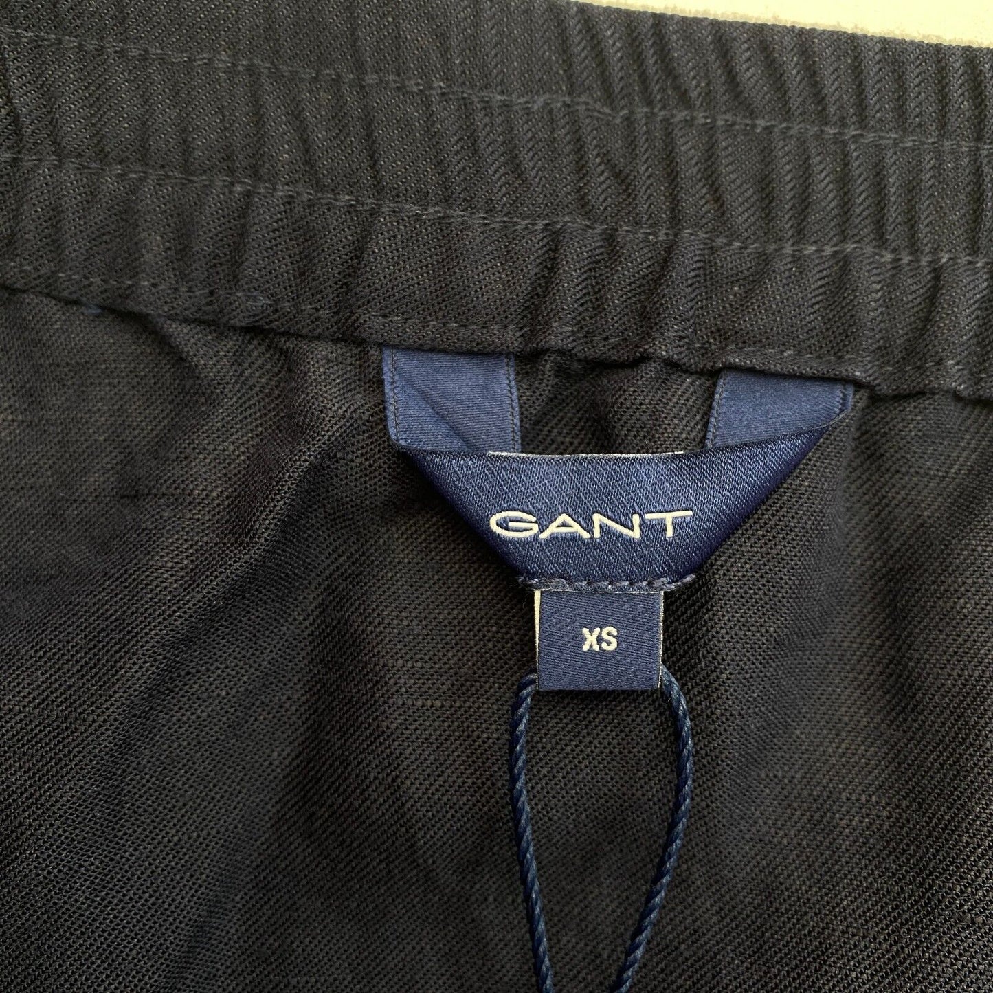 GANT Women Navy Blue Linen Viscose Midi Skirt Size XS