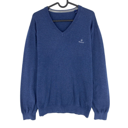 GANT Dark Blue 100% Cotton Crew Neck Jumper Sweater Size L