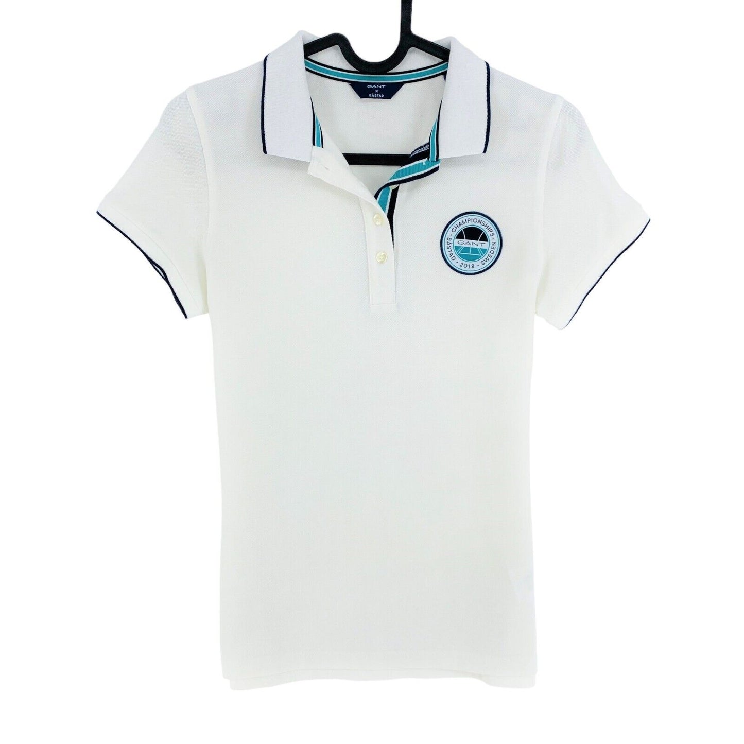 GANT x BASTAD Polo piqué blanc à manches courtes Taille XS