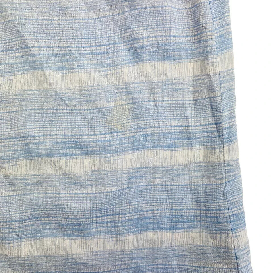 NAUTICA Women Light Blue Striped 100% Cotton Flared Shirt Size XS