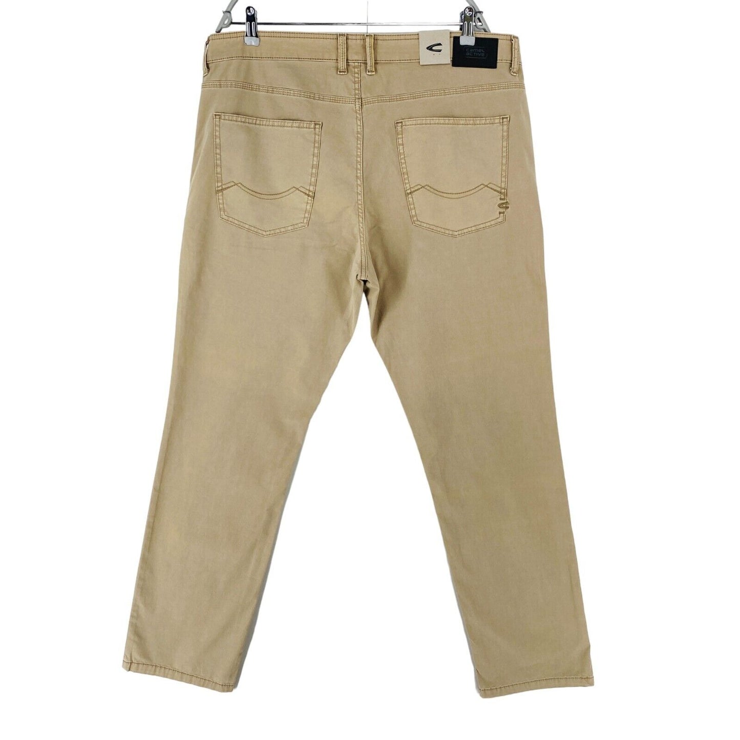 Camel Active Beige Mens Relaxed Straight Fit Jeans Trousers W38 L32