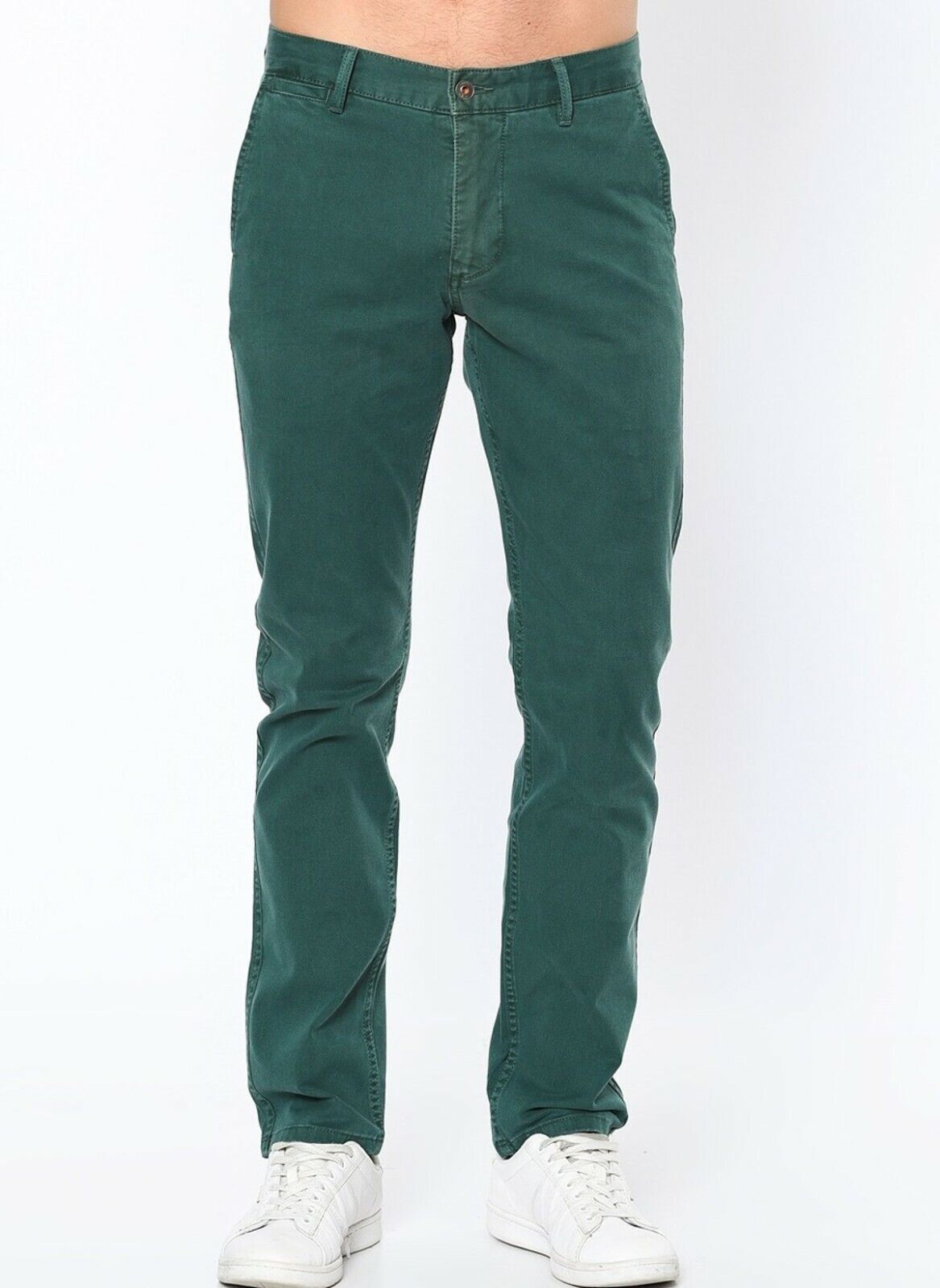 DOCKERS The Broken In Slim Fit Tapered Khaki Green Trousers Pants W29 W34 L32