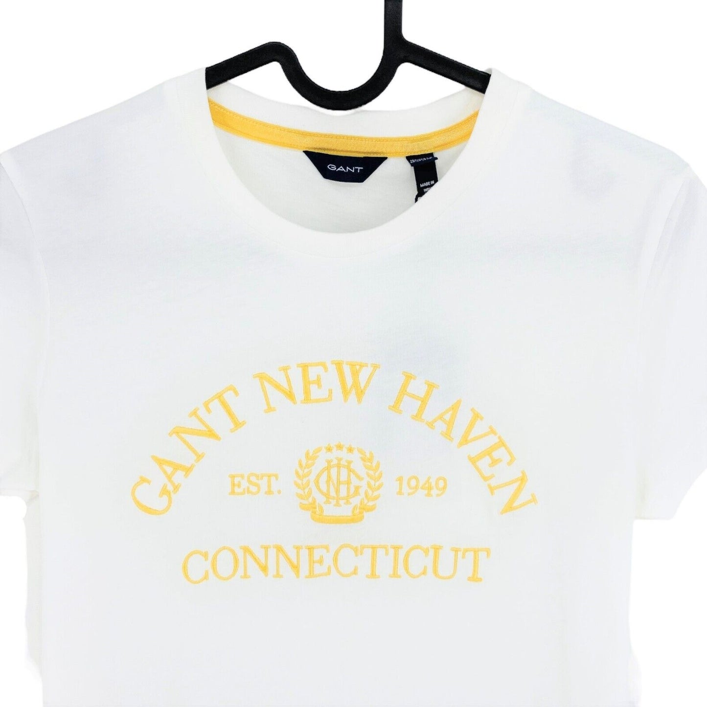 GANT Girls White Monogram Crew Neck T Shirt Size 13 - 14 Years 158/164 cm