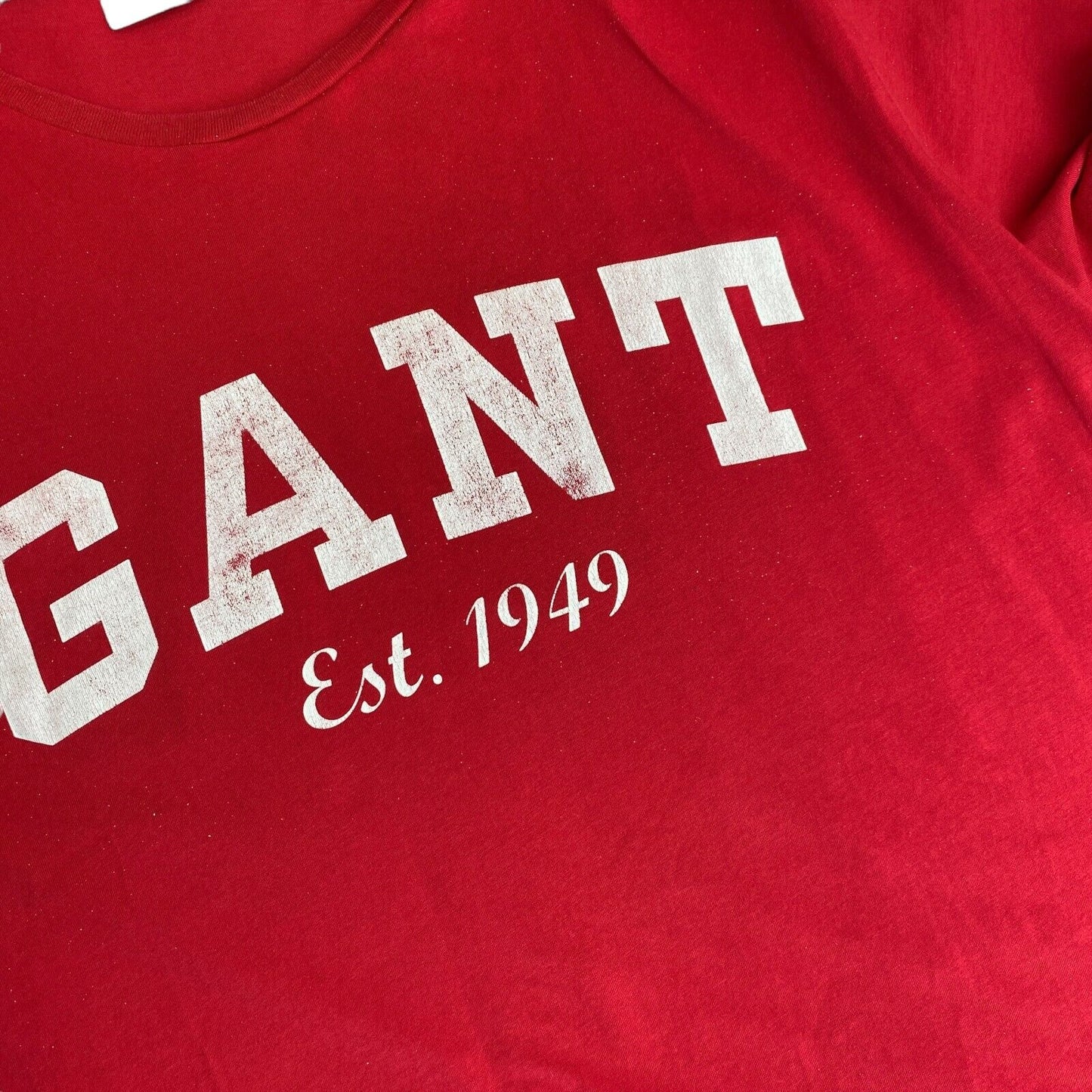 GANT Red Crew Neck T-Shirt Size 2XL XXL