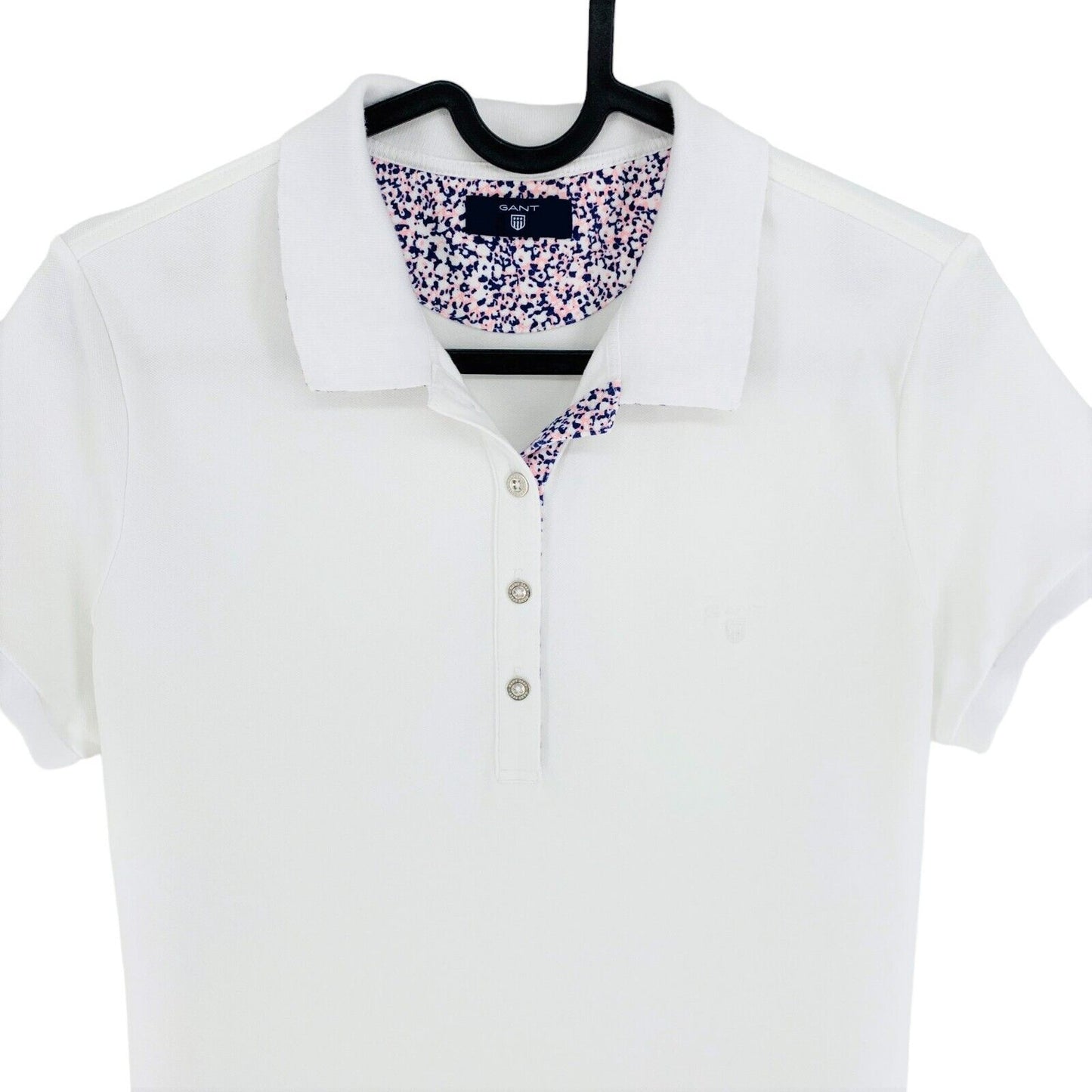 GANT White Pique Short Sleeves Polo Shirt Size M