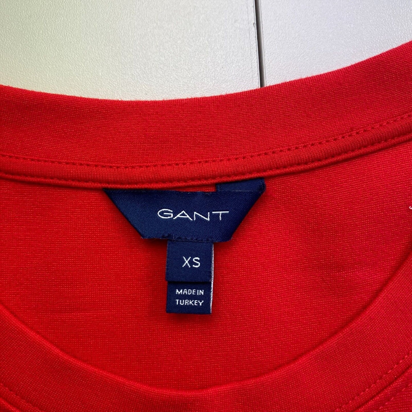 GANT Women Red Short Sleeves Jersey Sheath Dress Size XS