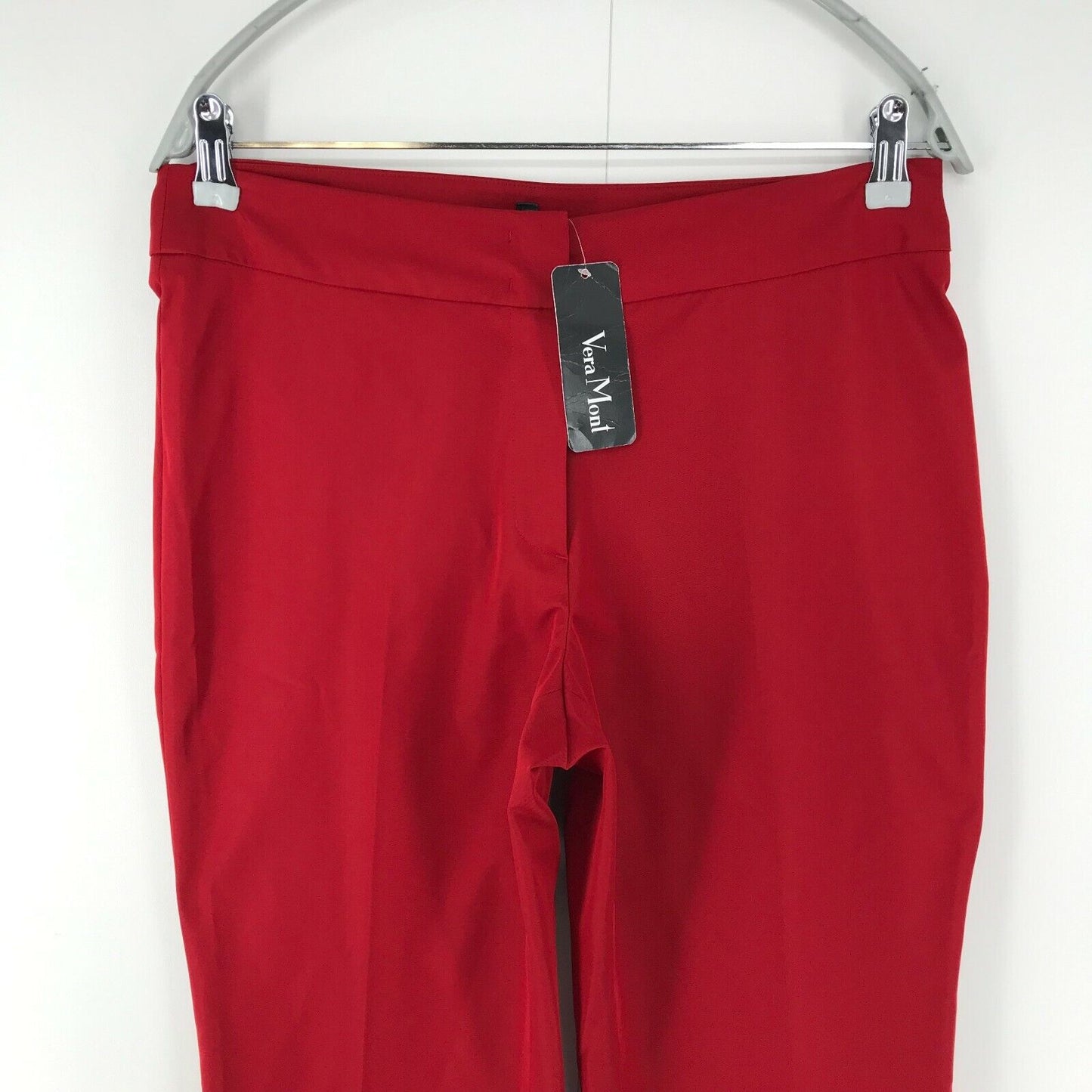 Vera Mont Women Red Regular Bootcut Fit Trousers Size EU 38 UK 10 US 8 W32