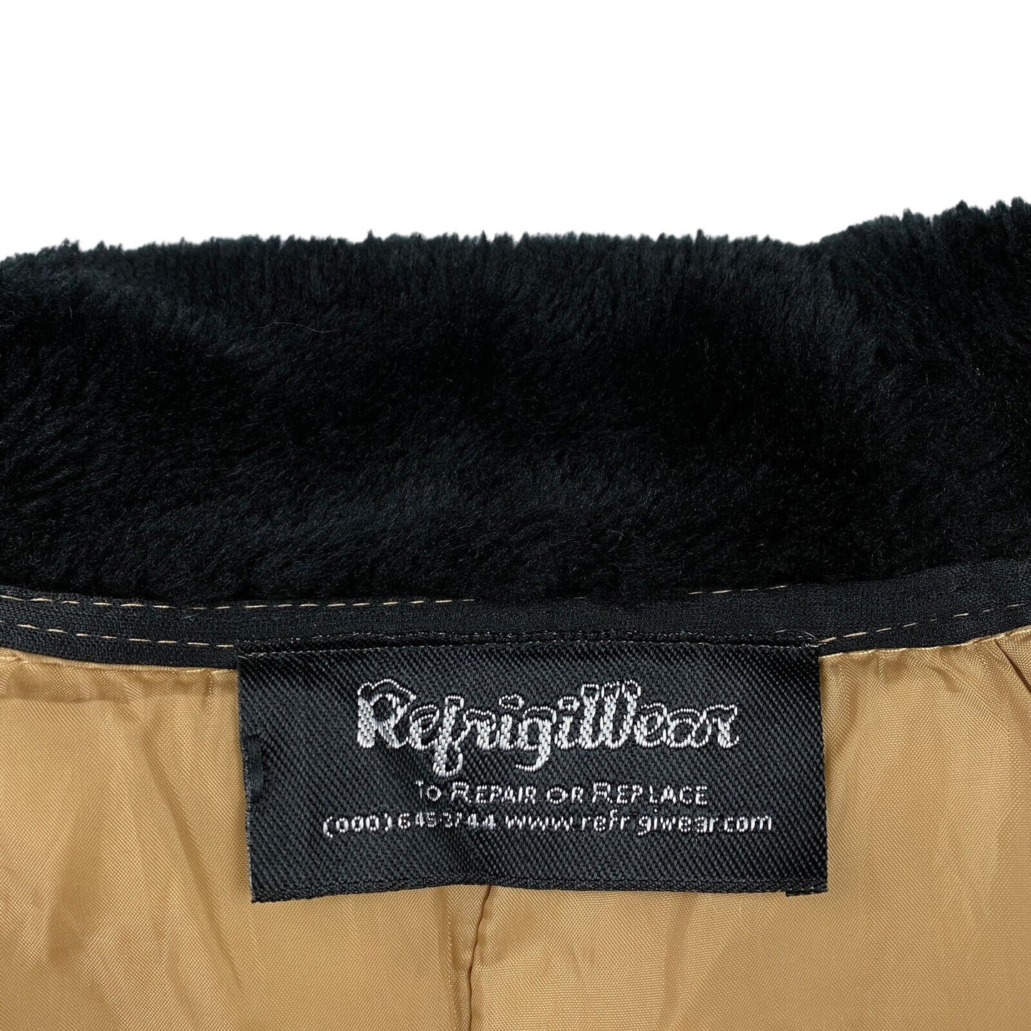 RefrigiWear Veste Parka rembourrée à capuche marron clair Taille L