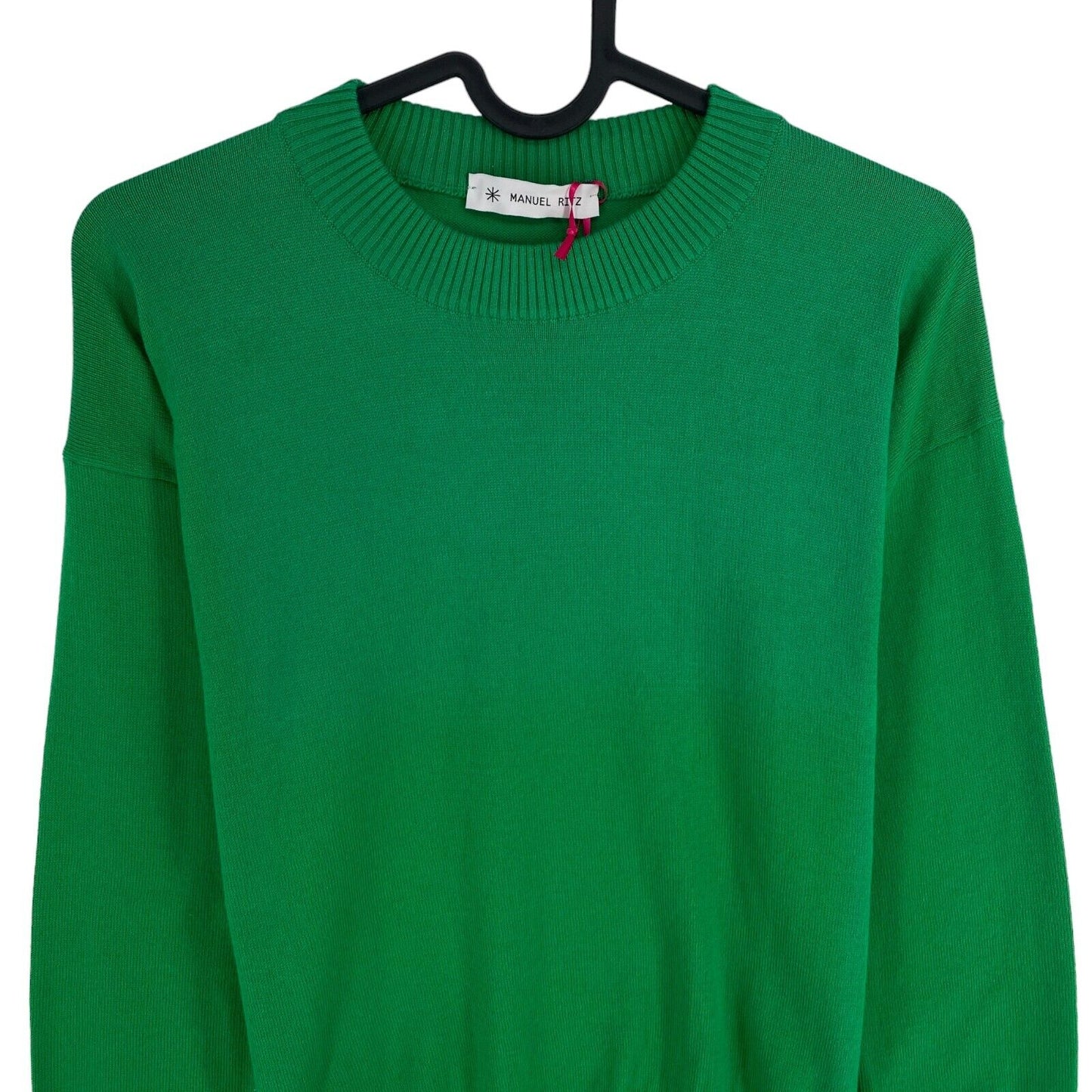 MANUEL RITZ Green Crew Neck Sweater Jumper Size XS