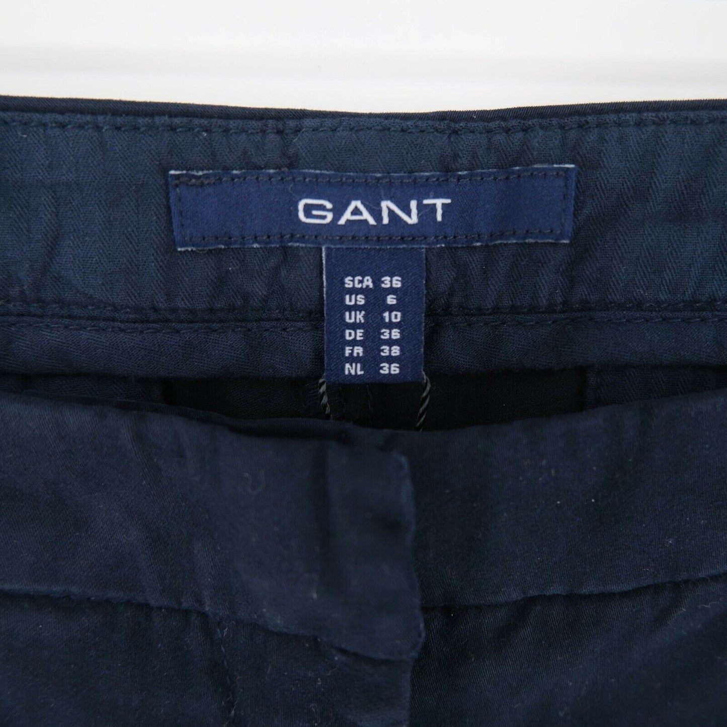 GANT Navy Blue Satin Slacks Pants Trousers Size EU 36 UK 10 US 6