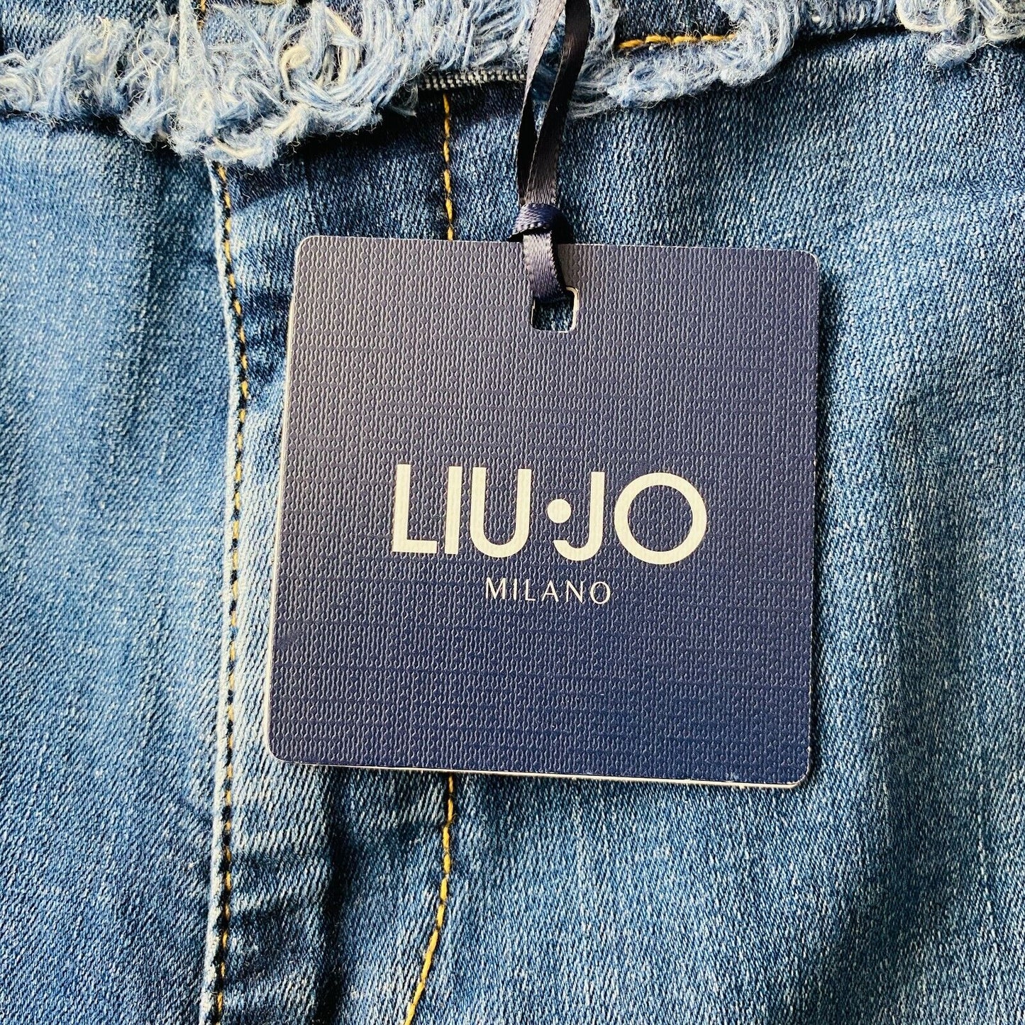 LIU JO Women Blue Relaxed Wide Leg Fit Cropped Jeans Size W27