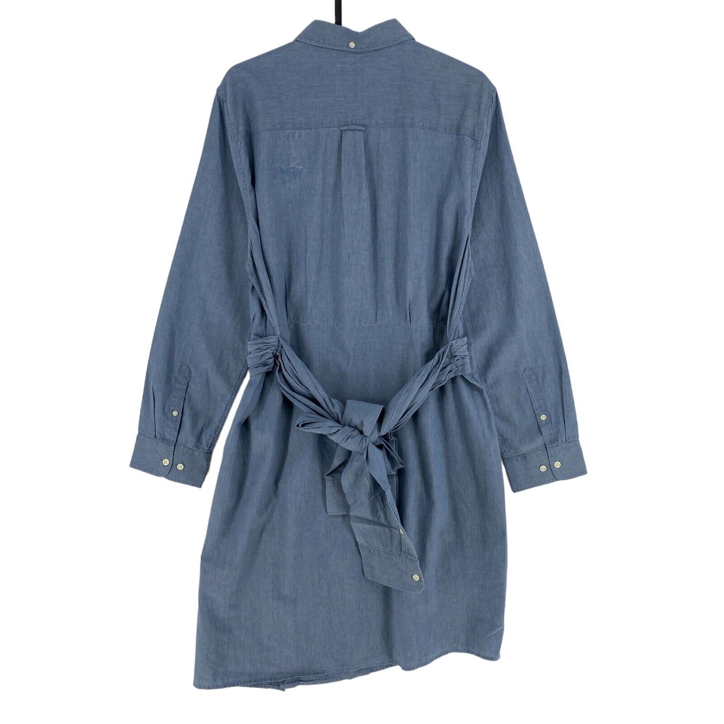 GANT Rugger Blue SMILLE Luxury Long Sleeves Shirt Dress Size L