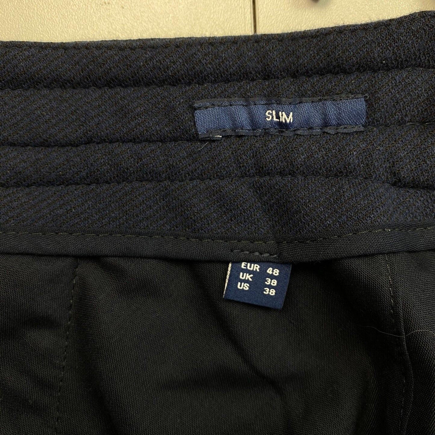 GANT Navy Blue Slim Fit Chino Pants Trousers Size EU 48 UK/US 38