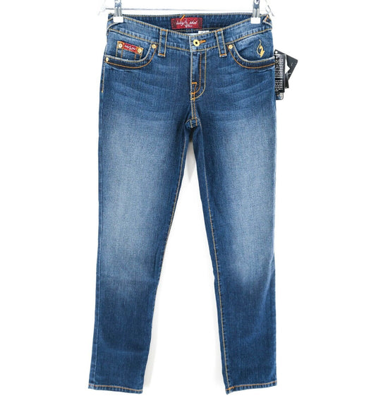 BABY PHAT Blaue Tapered Jeans Größe 0 - W26 1 - W27 3 - W28 5 - W29