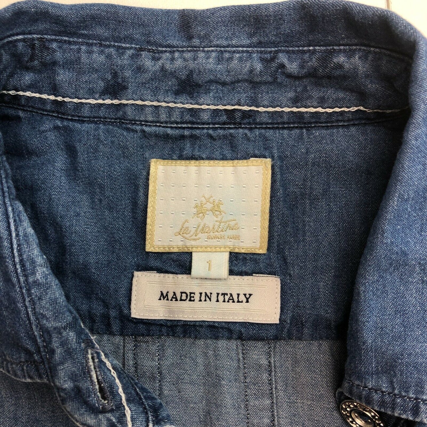 LA MARTINA Blue Denim Shirt Size 1 / S