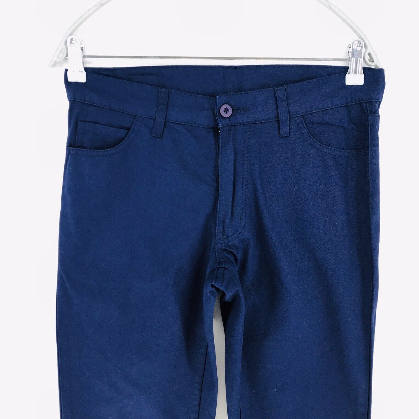 CHEAP MONDAY EXPRESS NAVY Blaue Chinohose mit geradem Schnitt für Damen, W28 L32