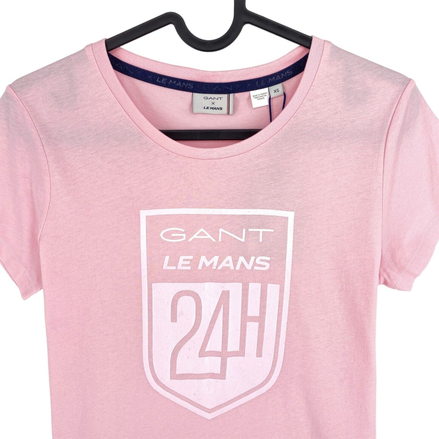 GANT x LE MANS Pink Logo Crew Neck T Shirt Size XS