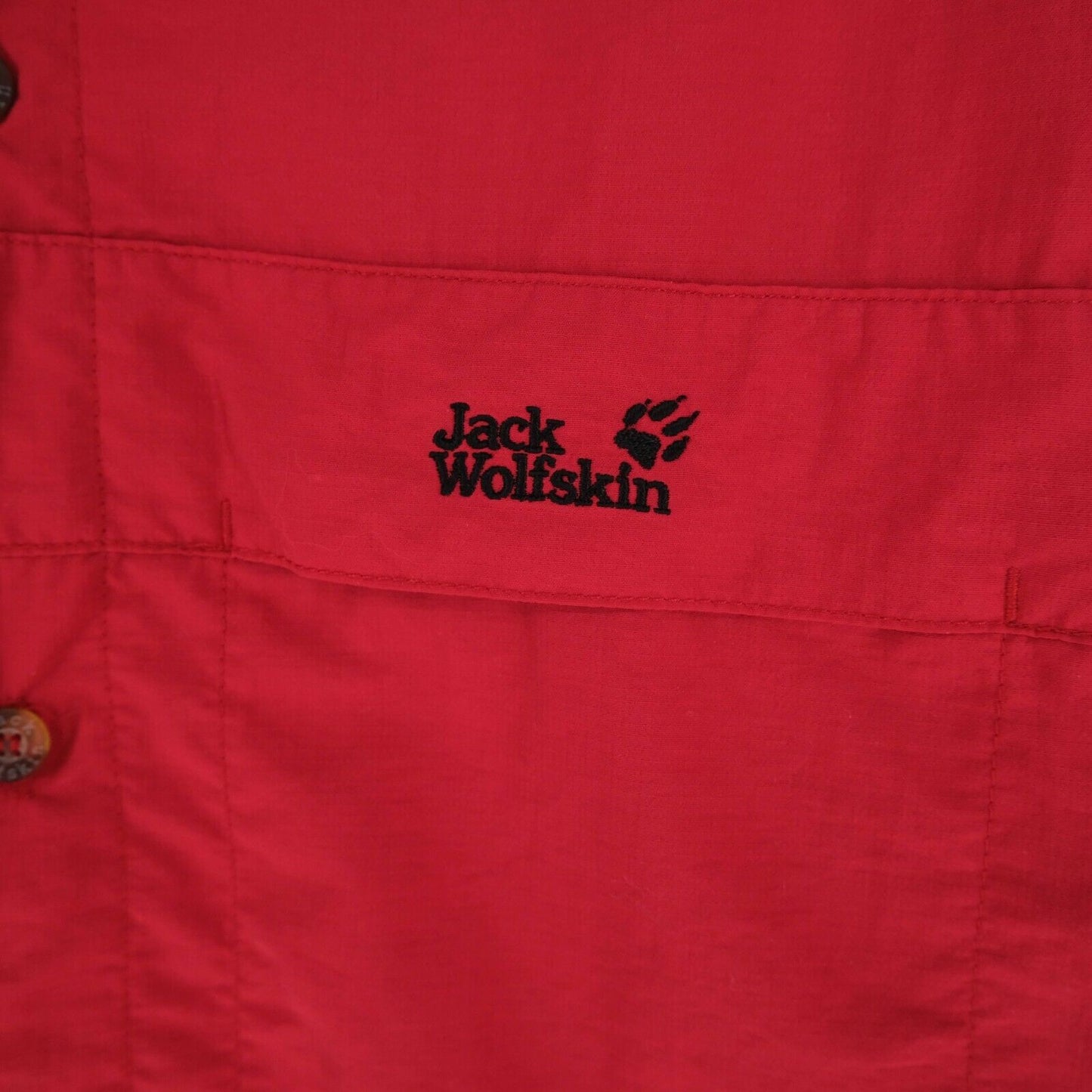 JACK WOLFSKIN Travel Red Short Sleeves Shirt Size S