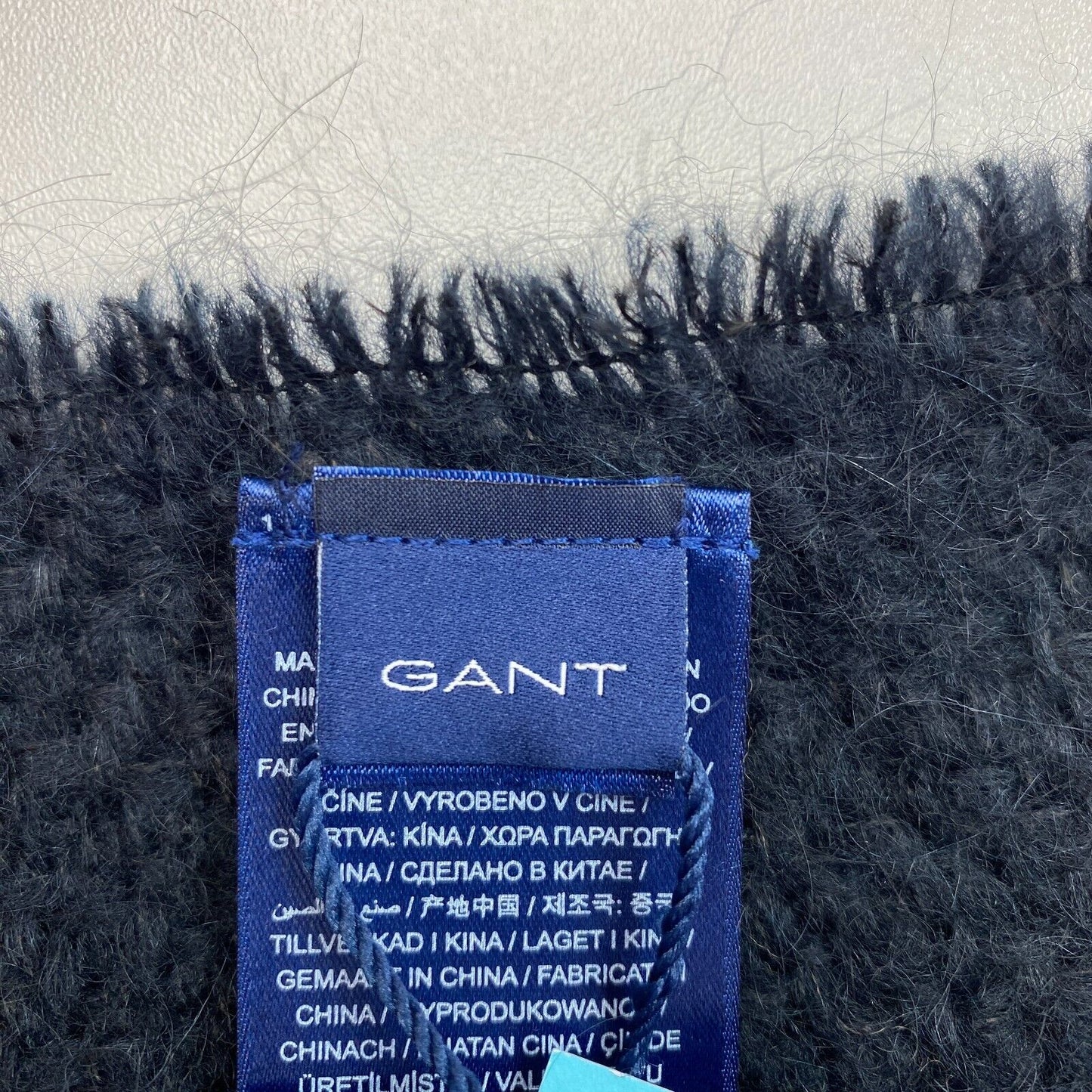 GANT Black Mohair Scarf Shawl