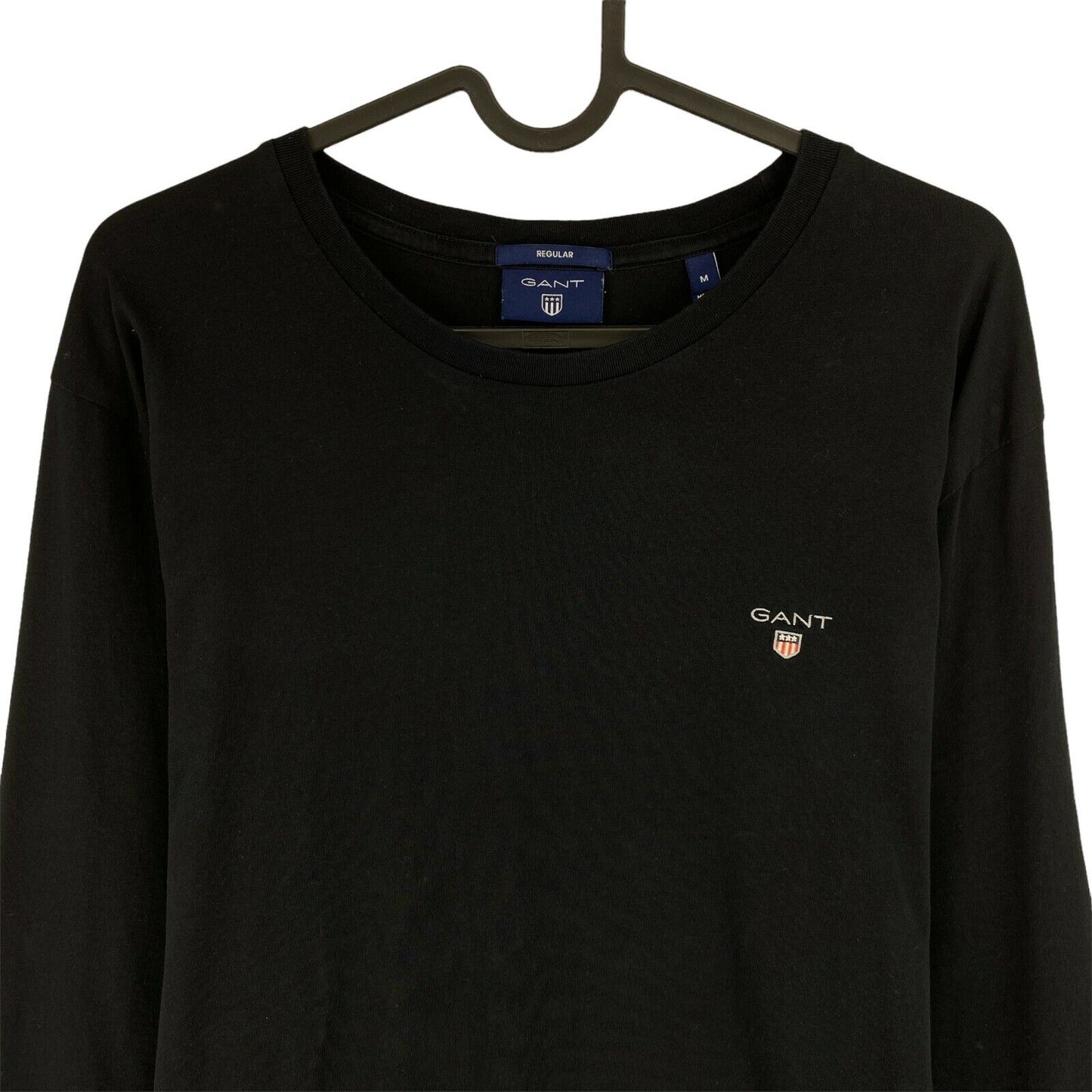 GANT Black Original Long Sleeves Regular Crew Neck T Shirt Size M