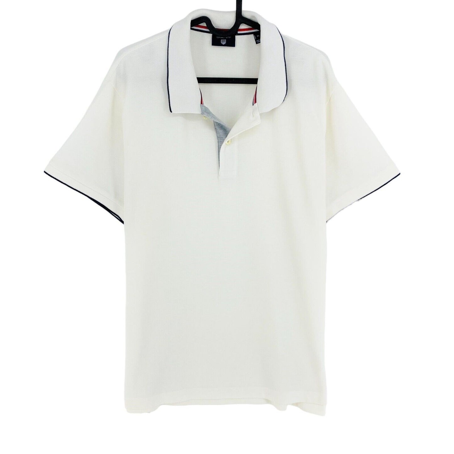 GANT White Tech Prep Pique Rugger Polo Shirt Size XL