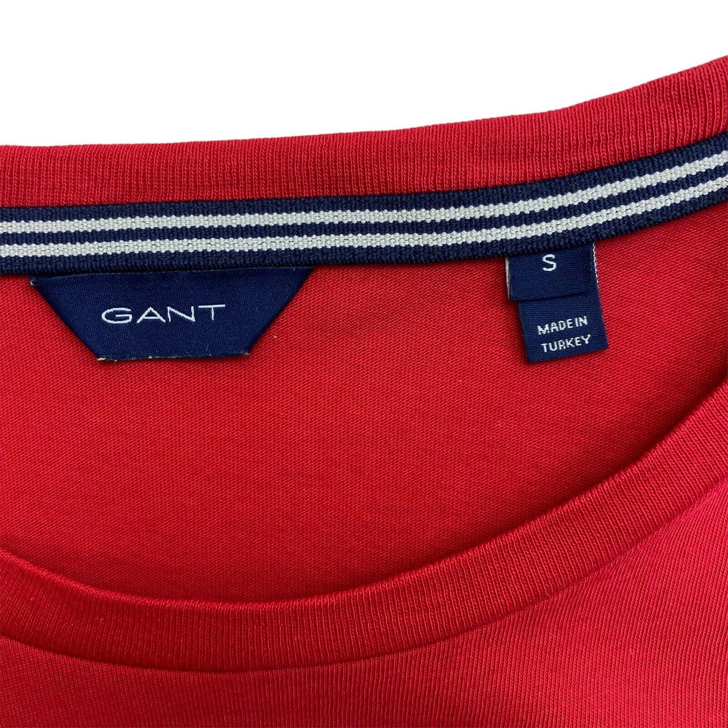 GANT Red Big Logo Crew Neck T Shirt Size S