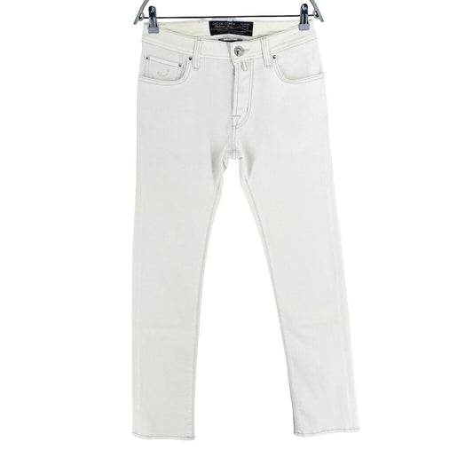 Jacob Cohen Men 622 C White Slim Jeans Size W30 L34 Made In Italy