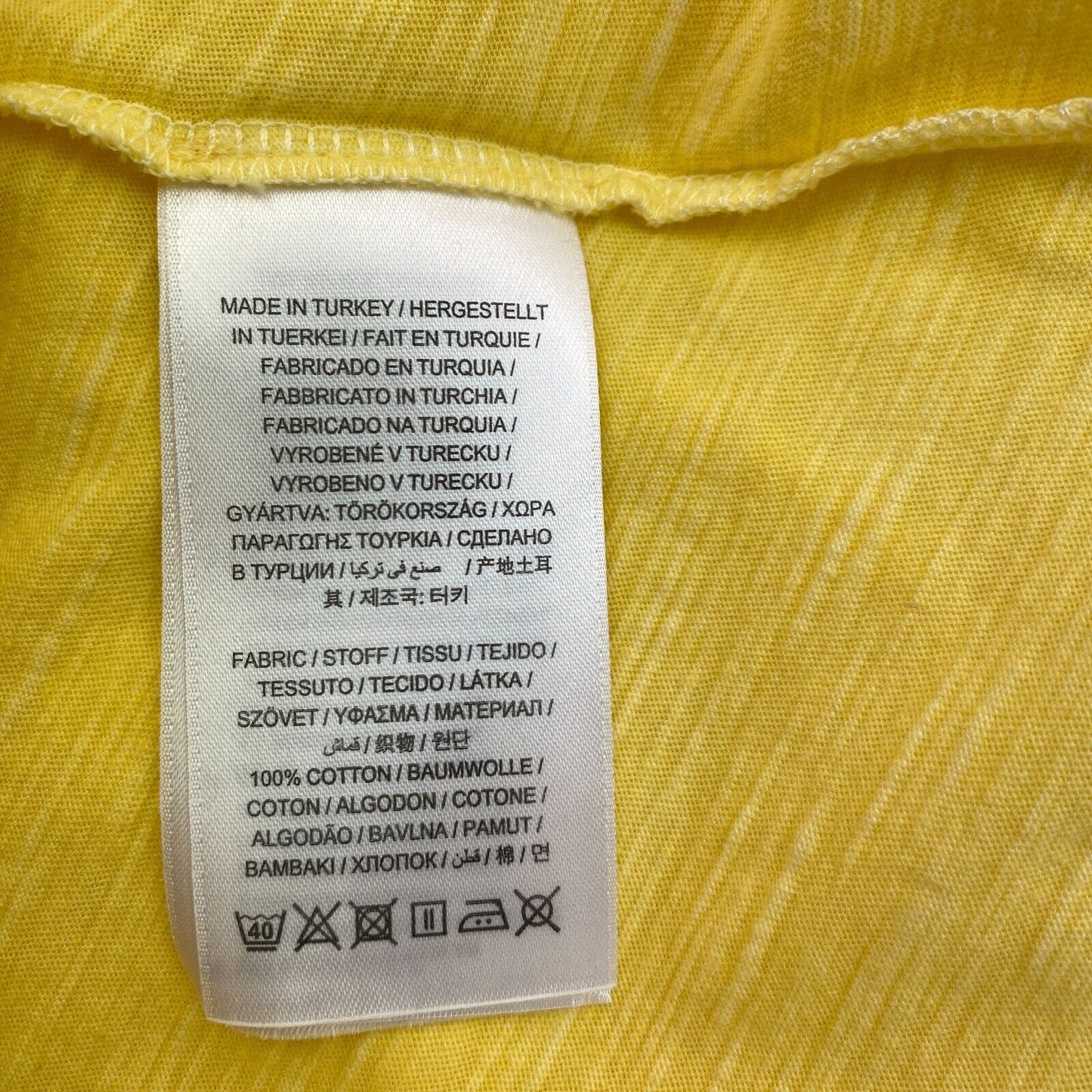 GANT Robe t-shirt jaune délavée à col en V Taille S